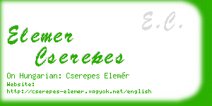 elemer cserepes business card