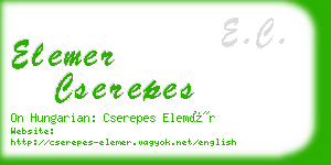 elemer cserepes business card